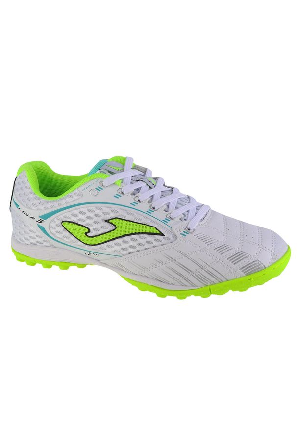 Buty piłkarskie - turfy męskie, Joma Liga-5 2232 TF. Kolor: biały, wielokolorowy, zielony. Sport: piłka nożna