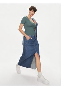 Lee Spódnica jeansowa 112349007 Niebieski Loose Fit. Kolor: niebieski. Materiał: bawełna #2