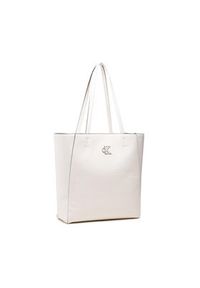 Calvin Klein Torebka Minimal Monogram Shopper32 K60K609292 Biały. Kolor: biały. Materiał: skórzane