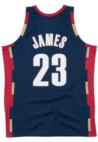 Koszulka męska do koszykówki Mitchell & Ness Cavaliers Lebron James. Kolor: niebieski. Sport: koszykówka