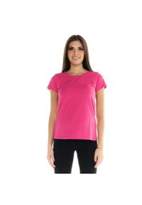 LEONE 1947 APPAREL - Damski t-shirt basic Leone z krótkim rękawem. Kolor: różowy. Materiał: tkanina. Długość rękawa: krótki rękaw. Długość: krótkie. Sport: fitness