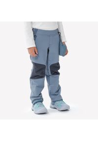 quechua - Spodnie softshell turystyczne dla dzieci Quechua MH900. Kolor: szary, niebieski, wielokolorowy. Materiał: softshell. Sezon: lato. Sport: turystyka piesza #1