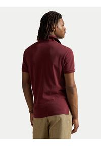 Polo Ralph Lauren Polo 710973159001 Bordowy Custom Slim Fit. Typ kołnierza: polo. Kolor: czerwony. Materiał: bawełna #3