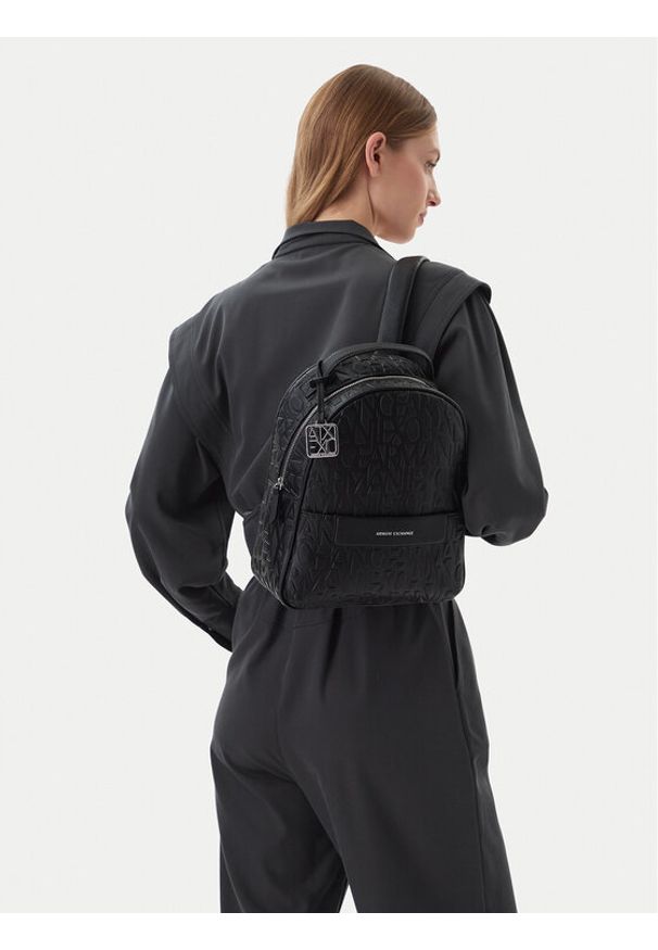 Armani Exchange Plecak XW002234 AF15774 UC001 Czarny. Kolor: czarny. Materiał: skóra