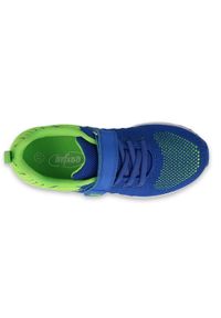 Befado obuwie dziecięce 516X135 niebieskie zielone. Zapięcie: rzepy. Kolor: wielokolorowy, zielony, niebieski. Materiał: tkanina. Sezon: wiosna