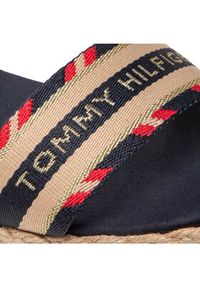 TOMMY HILFIGER - Tommy Hilfiger Espadryle Corporate Webbing Low Wedge FW0FW06293 Granatowy. Kolor: niebieski. Materiał: materiał #7