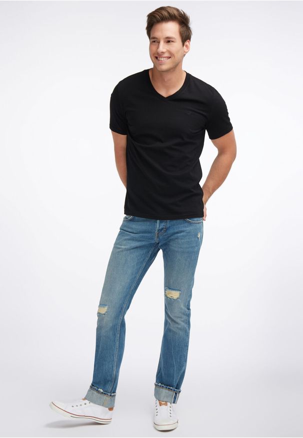 Mustang - MUSTANG CHICAGO TAPERED MĘSKIE SPODNIE JEANSOWE DENIM BLUE 1006144 5000 784