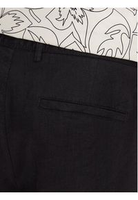 Sisley Szorty materiałowe 4AGHS900O Czarny Regular Fit. Kolor: czarny. Materiał: len #4