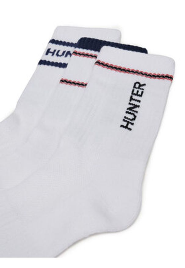 Hunter Skarpety AS_HUNTER_02W_SS25 (3-PACK) Biały. Kolor: biały. Materiał: materiał, poliester