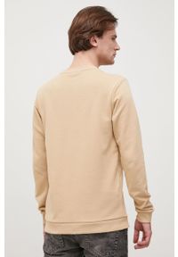 Premium by Jack&Jones bluza męska kolor beżowy z nadrukiem. Okazja: na co dzień. Kolor: beżowy. Materiał: dzianina. Wzór: nadruk. Styl: casual