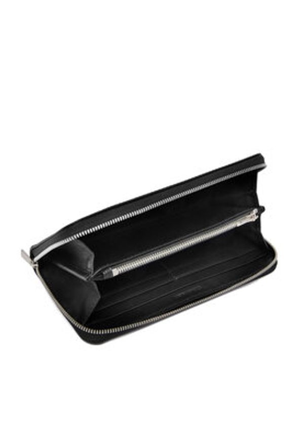 Calvin Klein Portfel Emblem Aop Perfor Lg Zip Around LV04F1151G Czarny. Kolor: czarny. Materiał: skóra