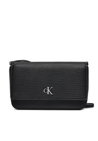 Calvin Klein Jeans Torebka Minimal Monogramwallet W/Strap T K60K611238 Czarny. Kolor: czarny. Materiał: skórzane #1