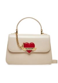 Love Moschino - LOVE MOSCHINO Torebka JC4138PP1LLM1110 Écru. Materiał: skórzane