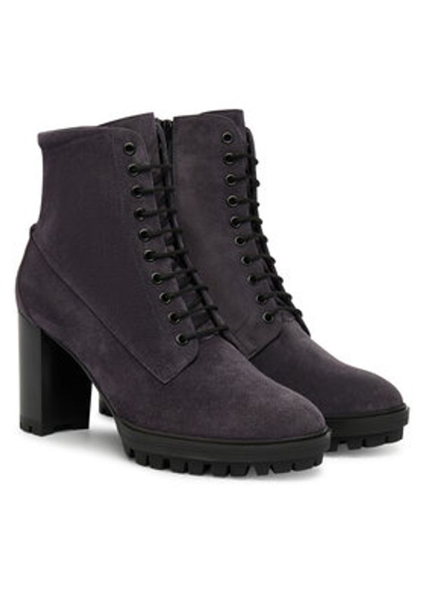 HÖGL Botki 0-187832-32000 Granatowy. Kolor: niebieski. Materiał: skóra, zamsz