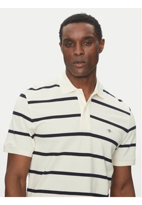 GANT - Gant Polo 2014022 Écru Regular Fit. Typ kołnierza: polo. Materiał: bawełna