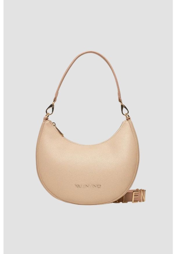 Valentino by Mario Valentino - VALENTINO Beżowa torebka księżyc Alexia Hobo Bag. Kolor: beżowy