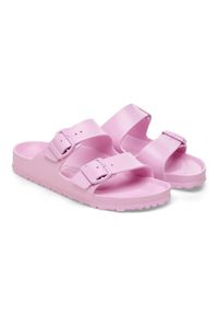 Birkenstock - BIRKENSTOCK ARIZONA EVA FONDANT PINK Klapki damskie. Okazja: na spacer, na co dzień, na plażę. Kolor: różowy. Materiał: materiał. Wzór: paski. Sezon: lato. Styl: casual, klasyczny #4