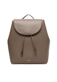 Calvin Klein Plecak Foil Logo Large Flap Backpack LV04F3505G Brązowy. Kolor: brązowy. Materiał: skóra #1