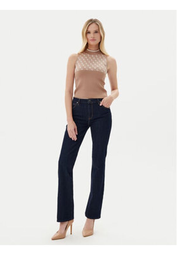 Guess Jeansy W5YA15 D5PW1 Granatowy Sexy Straight Fit. Kolor: niebieski