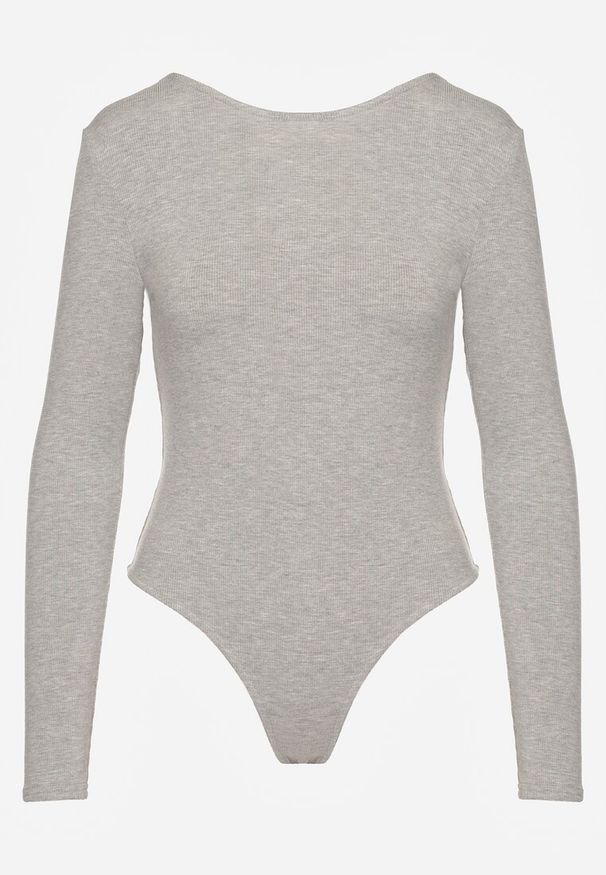 Renee - Szare Basicowe Body Sadovelle. Okazja: na co dzień, do pracy, na spotkanie biznesowe. Kolor: szary. Materiał: jeans. Długość rękawa: długi rękaw. Długość: długie. Styl: sportowy, casual, biznesowy, elegancki