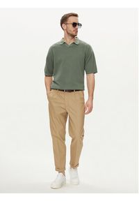 Jack & Jones - Jack&Jones Polo Linen 12252748 Zielony Regular Fit. Typ kołnierza: polo. Kolor: zielony. Materiał: bawełna #5