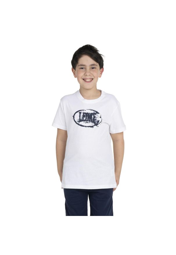 LEONE 1947 APPAREL - Podstawowy dziecięcy t-shirt z nadrukiem logo. Kolor: biały. Wzór: nadruk. Sport: joga i pilates