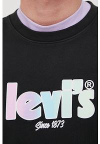Levi's® - Levi's bluza bawełniana męska kolor czarny z nadrukiem. Okazja: na spotkanie biznesowe. Kolor: czarny. Materiał: bawełna. Wzór: nadruk. Styl: biznesowy #5