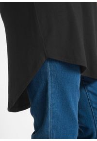 Długi shirt, długi rękaw bonprix czarny. Kolor: czarny. Materiał: wiskoza. Długość rękawa: długi rękaw. Długość: długie #6