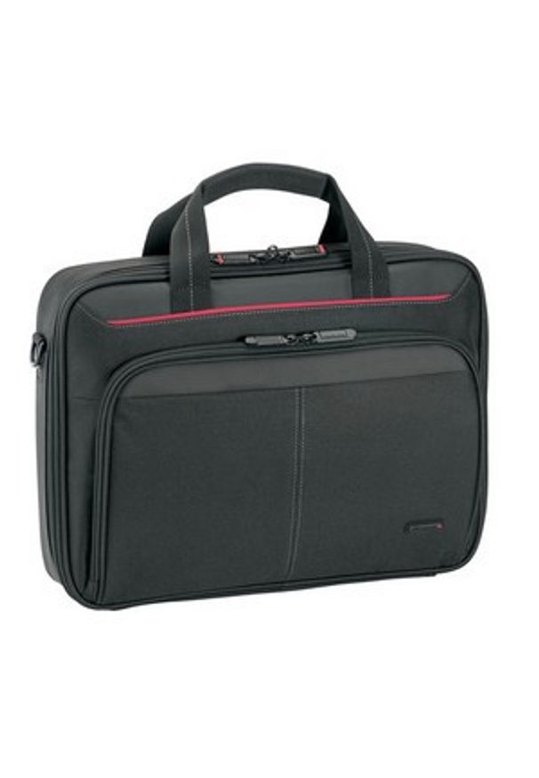 Czarna torba na laptopa TARGUS w paski, elegancka