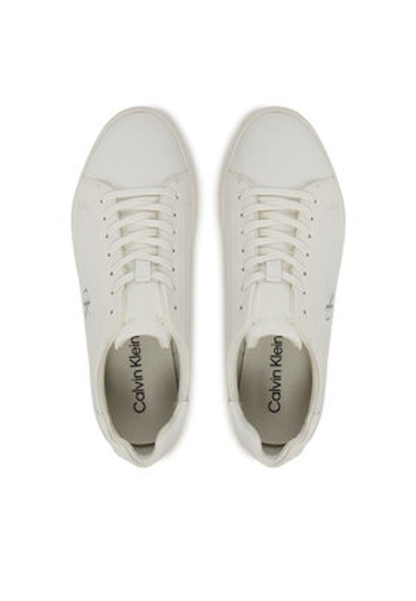 Calvin Klein Sneakersy Low Pro Cups Lth Mg HW0HW02823 Biały. Kolor: biały. Materiał: skóra