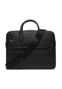 TOMMY HILFIGER - Tommy Hilfiger Torba na laptopa Th Business Leather Computer Bag AM0AM13642 Czarny. Kolor: czarny. Materiał: skóra