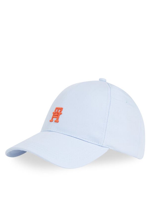 TOMMY HILFIGER - Tommy Hilfiger Czapka z daszkiem Th Imd Color 6 Panel Cap AM0AM13542 Błękitny. Kolor: niebieski. Materiał: materiał, bawełna