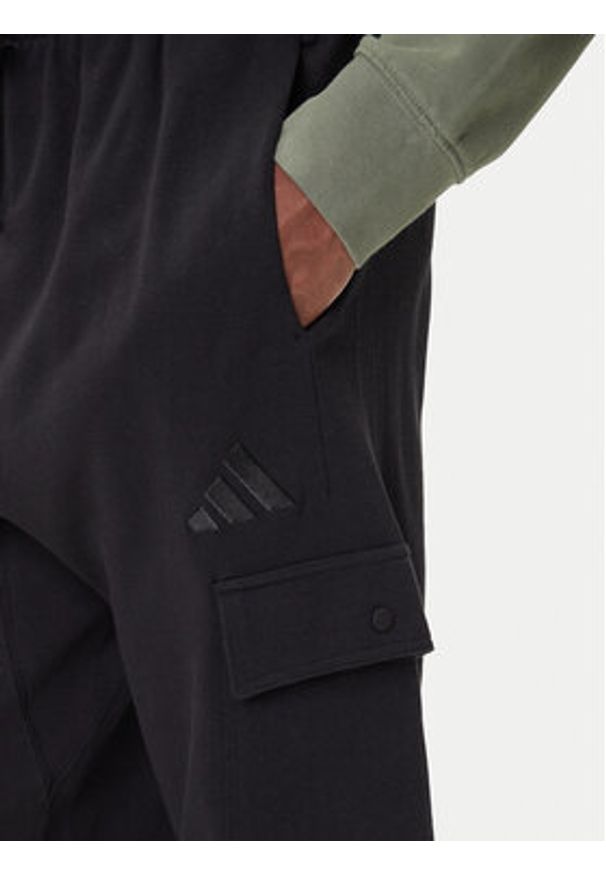 Adidas - adidas Spodnie dresowe ALL SZN French Terry JN0580 Czarny Loose Fit. Kolor: czarny. Materiał: bawełna