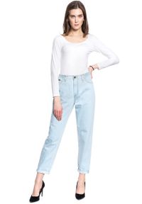 Lee - DAMSKIE SPODNIE JEANSOWE LEE ELASTICATED MOM L30MGGQB 112106522