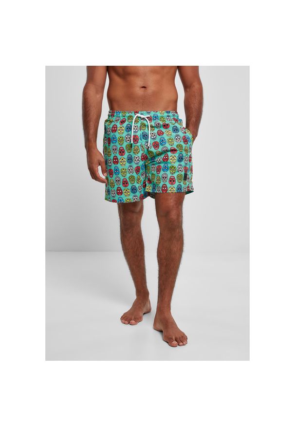 Strój do pływania Urban Classics. Kolor: zielony, wielokolorowy. Sport: pływanie