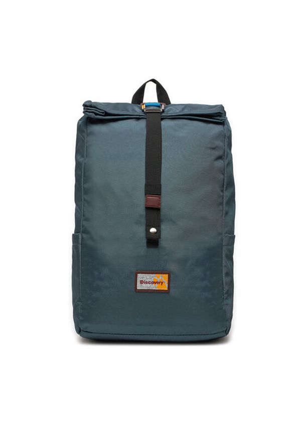 Discovery Plecak Roll Top Backpack D00722.40 Granatowy. Kolor: niebieski. Materiał: materiał