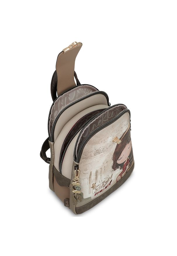 Brązowy Damski Plecak Anekke Edycja Limitowana. Kolor: brązowy