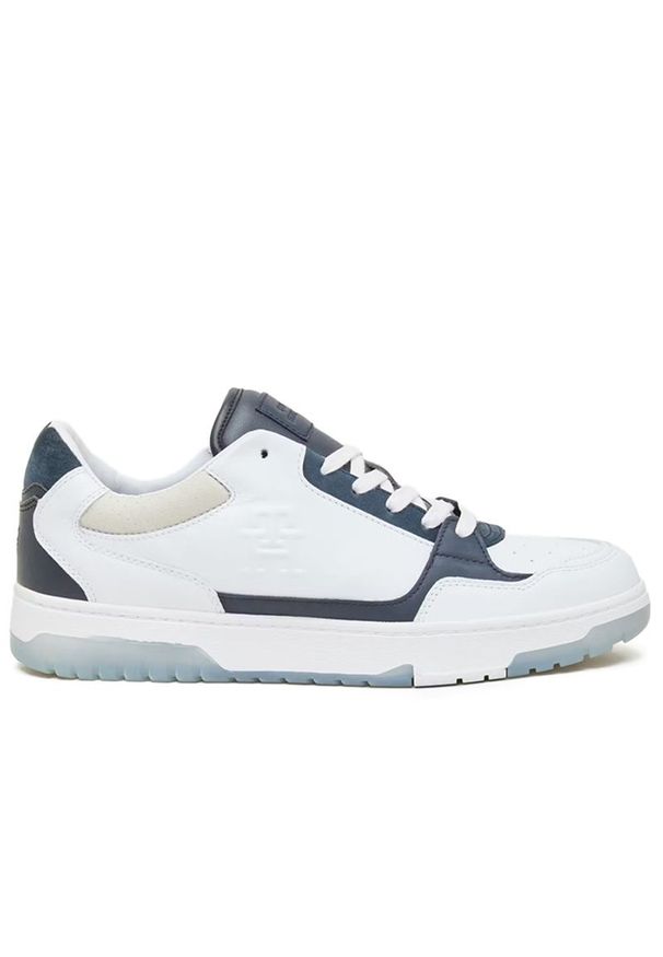 TOMMY HILFIGER - Buty Tommy Hilfiger Basket Best Locker FM0FM04969-YBS - białe. Okazja: na co dzień. Kolor: biały. Materiał: guma, skóra, poliester. Szerokość cholewki: normalna