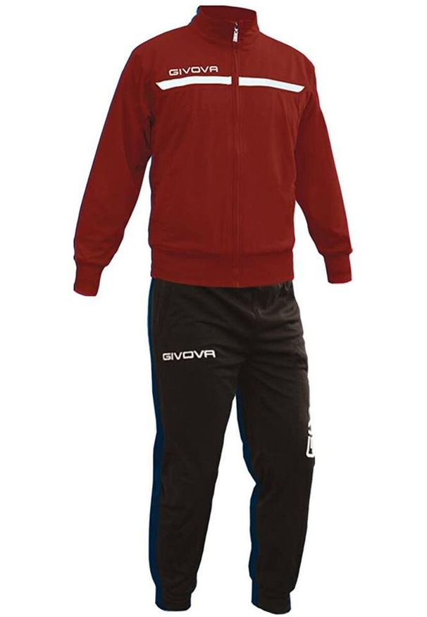 Givova Tuta Full Zip 2xl: Oddychający i zrównoważony sportpak. Kolor: wielokolorowy, czarny. Materiał: dresówka, polar