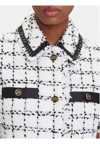 Karl Lagerfeld - KARL LAGERFELD Sukienka dzianinowa A3W13031 Écru Regular Fit. Typ kołnierza: dekolt w karo. Materiał: syntetyk #5