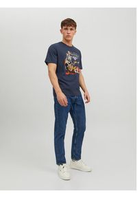 Jack & Jones - Jack&Jones T-Shirt Beach Bone 12234309 Granatowy Standard Fit. Kolor: niebieski. Materiał: syntetyk #4