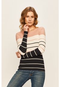 only - Only - Sweter. Kolor: różowy. Materiał: nylon, dzianina, wiskoza #1