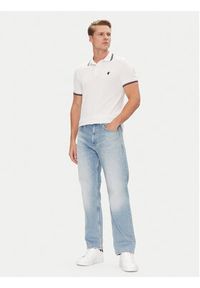 Save The Duck Polo DR0136M BATE20 Biały Regular Fit. Typ kołnierza: polo. Kolor: biały. Materiał: bawełna