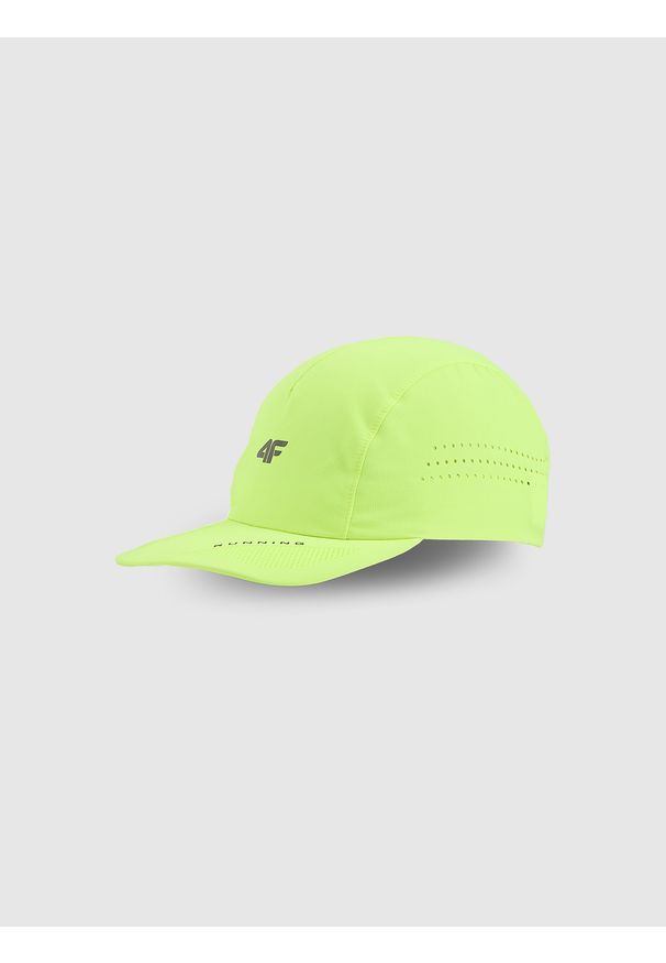 4f - 4F Czapka do biegania uniseks - żółta S/M (58cm). Kolor: żółty. Materiał: materiał