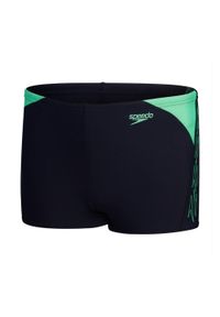 Speedo - Chłopięce Spodenki Kąpielowe Hyperboom Splice. Kolor: niebieski, zielony, wielokolorowy