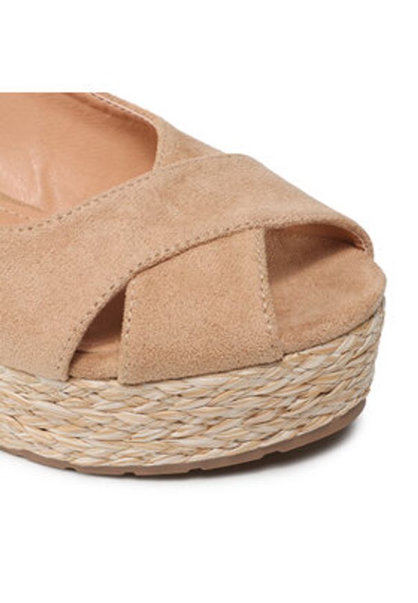 Jenny Fairy Espadryle TS5249-01 Beżowy. Kolor: beżowy. Materiał: materiał