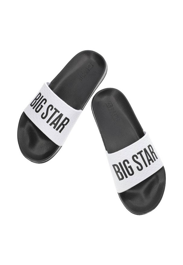 Big-Star - Czarne Klapki Big Star Męskie Buty Na Lato. Okazja: na plażę, na co dzień. Kolor: biały. Sezon: lato. Styl: casual, wakacyjny