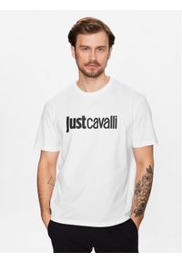 Just Cavalli T-Shirt 74OBHG00 Biały Regular Fit. Kolor: biały. Materiał: bawełna