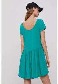 Volcom - Sukienka. Kolor: zielony. Materiał: tkanina. Długość rękawa: krótki rękaw #4