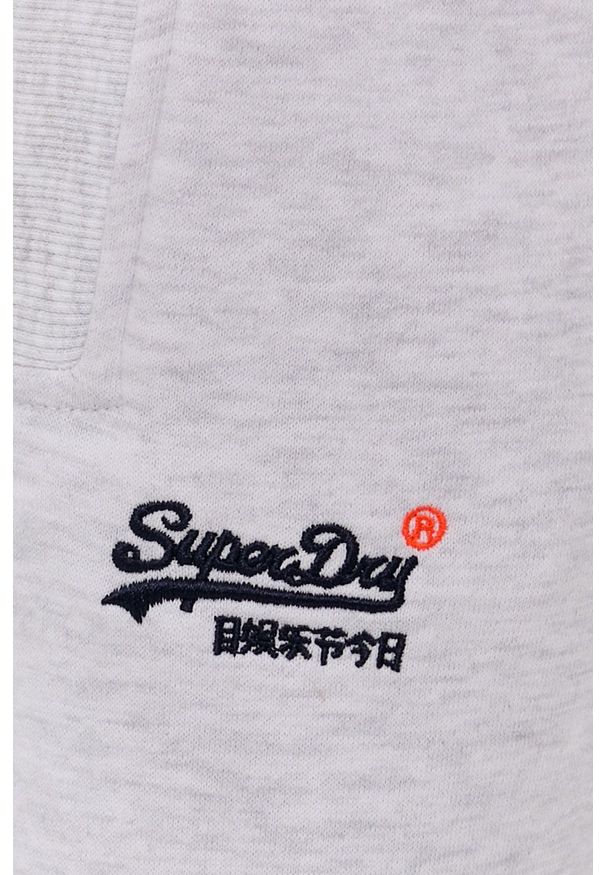 Superdry Spodnie męskie kolor szary melanżowe. Kolor: szary. Wzór: melanż